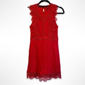 Vibrant Red Crochet Dress *Brand New*